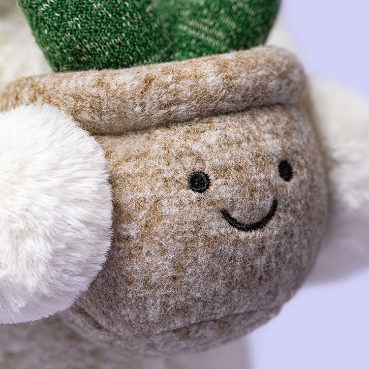 Knuffel Konijn Cream Bunny with Plant - 31 cm - Image 5