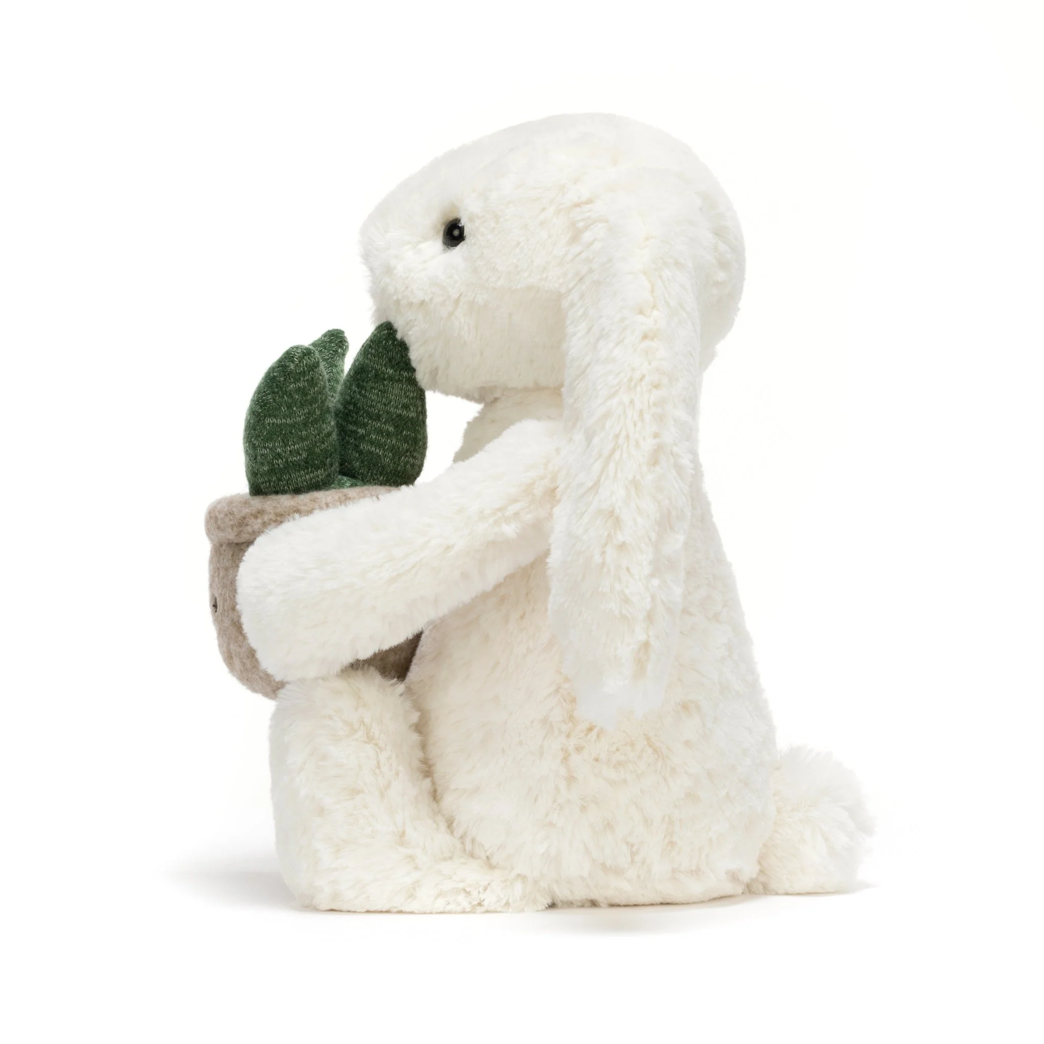 Knuffel Konijn Cream Bunny with Plant - 31 cm - Image 7