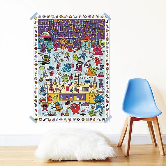 Creatieve Poster + 150 Stickers Crazy Lab - 5-10 Jaar - Image 3