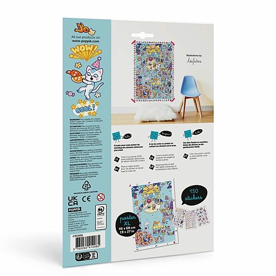 Creatieve Poster + 150 Stickers Kawai Party - 5-10 Jaar - Image 11