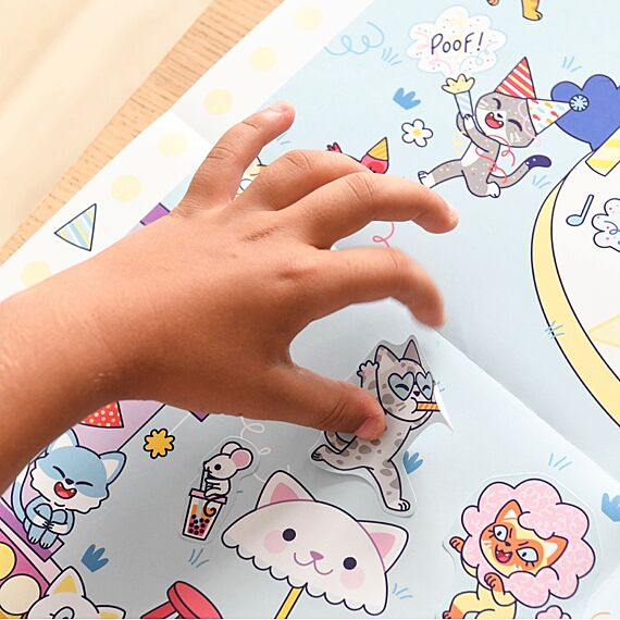 Creatieve Poster + 150 Stickers Kawai Party - 5-10 Jaar - Image 6