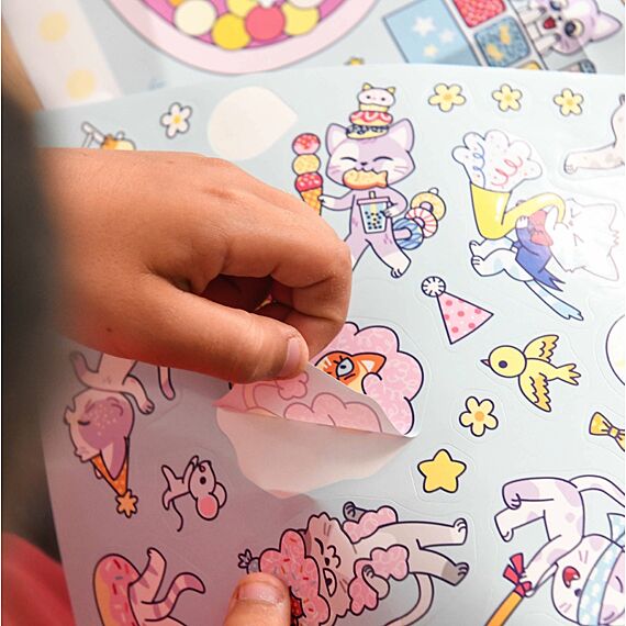 Creatieve Poster + 150 Stickers Kawai Party - 5-10 Jaar - Image 7