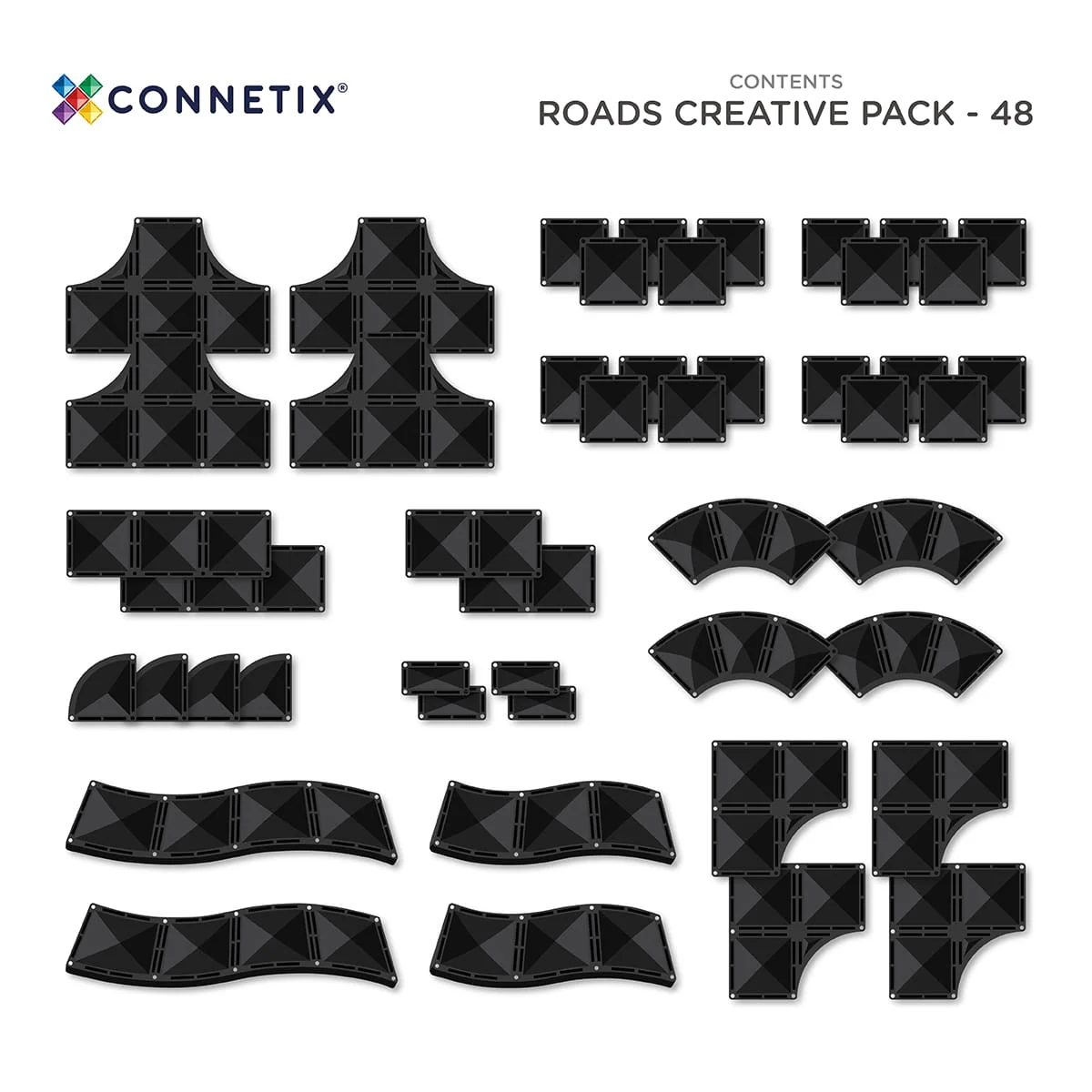 Magnetische autobaan Creative Roads Pack - 48 stuks - Image 3
