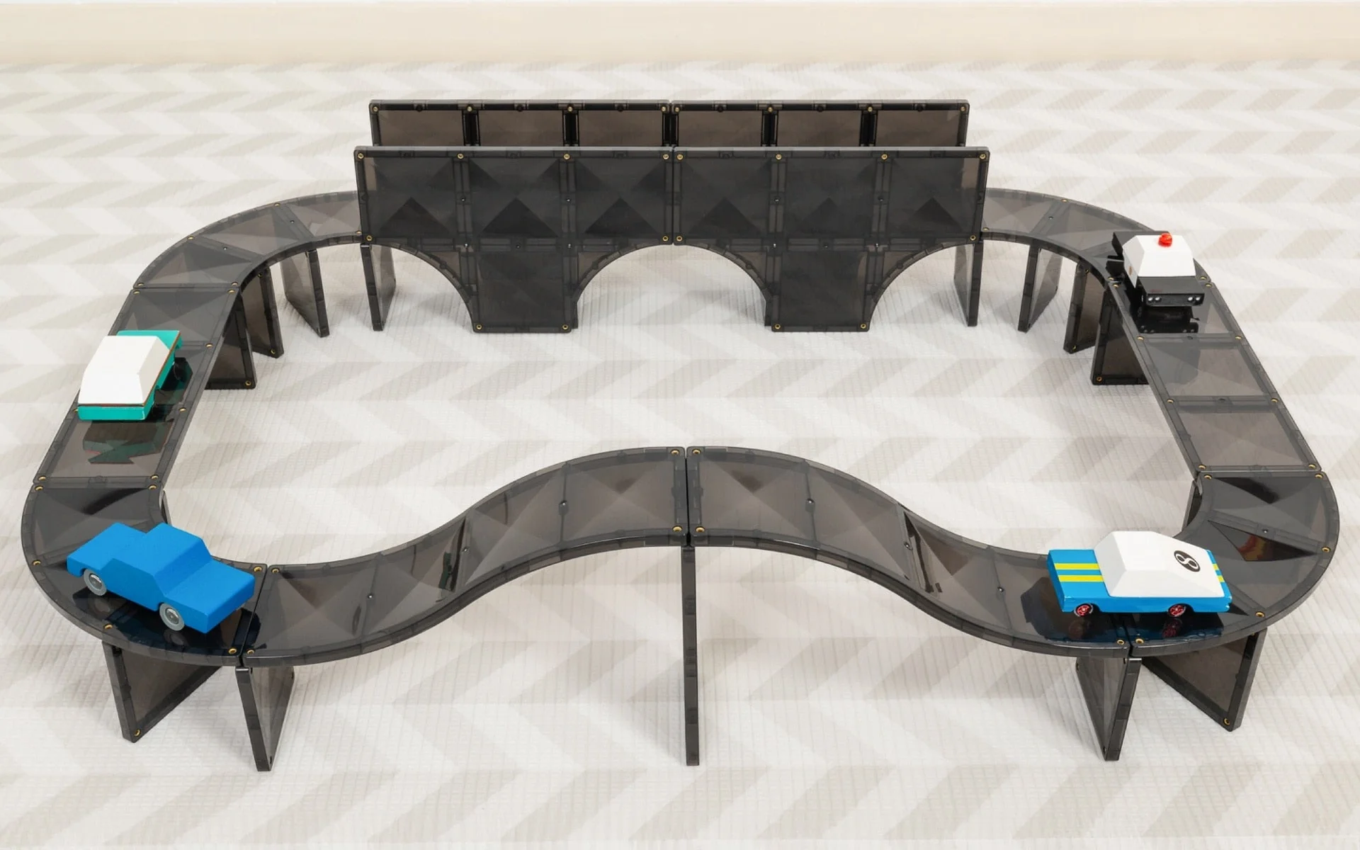 Magnetische autobaan Creative Roads Pack - 48 stuks - Image 6