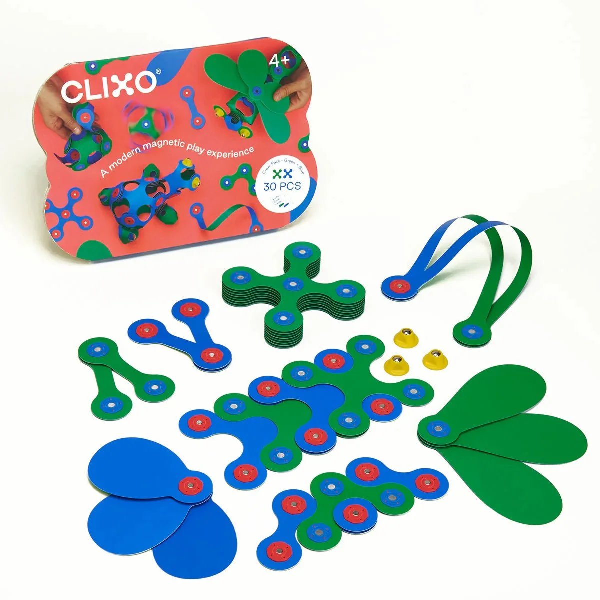 Magneetspeelgoed Crew Pack Blue/Green - set van 30 onderdelen - Image 3