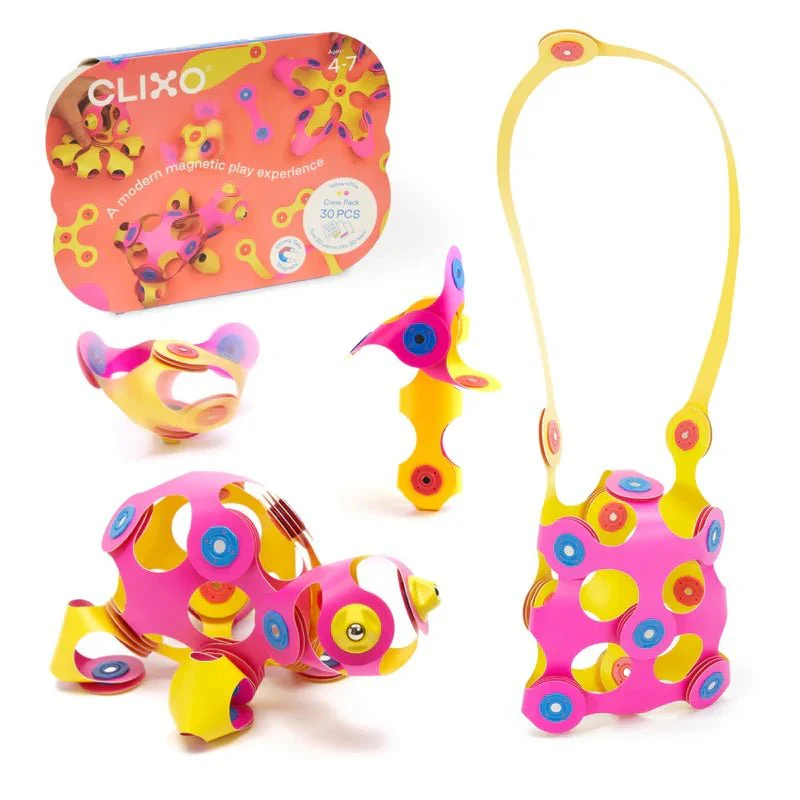 Magneetspeelgoed Crew Pack Pink/Yellow - set van 30 onderdelen