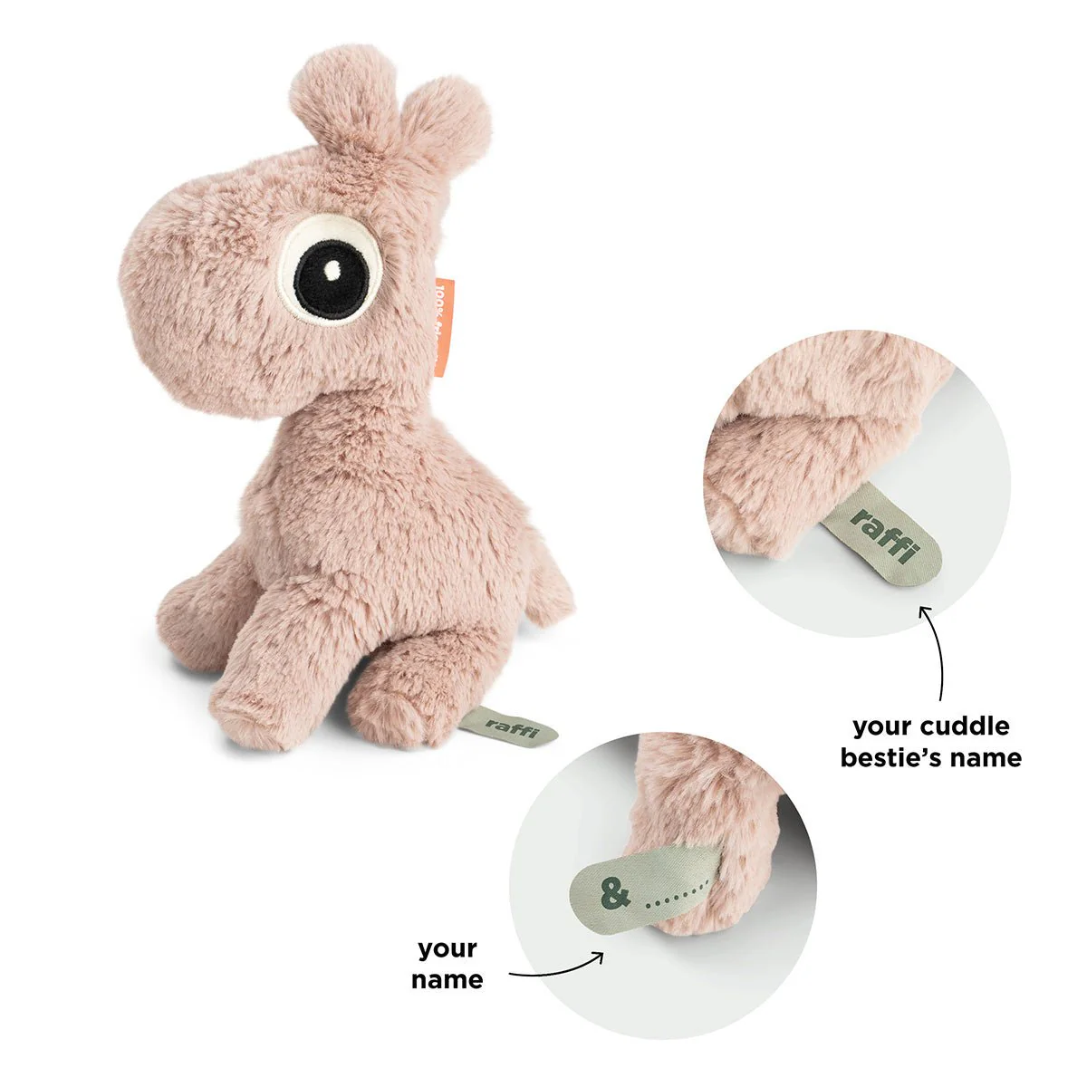 Knuffel Giraf Cuddle bestie Raffi Powder - 26 cm - Image 3