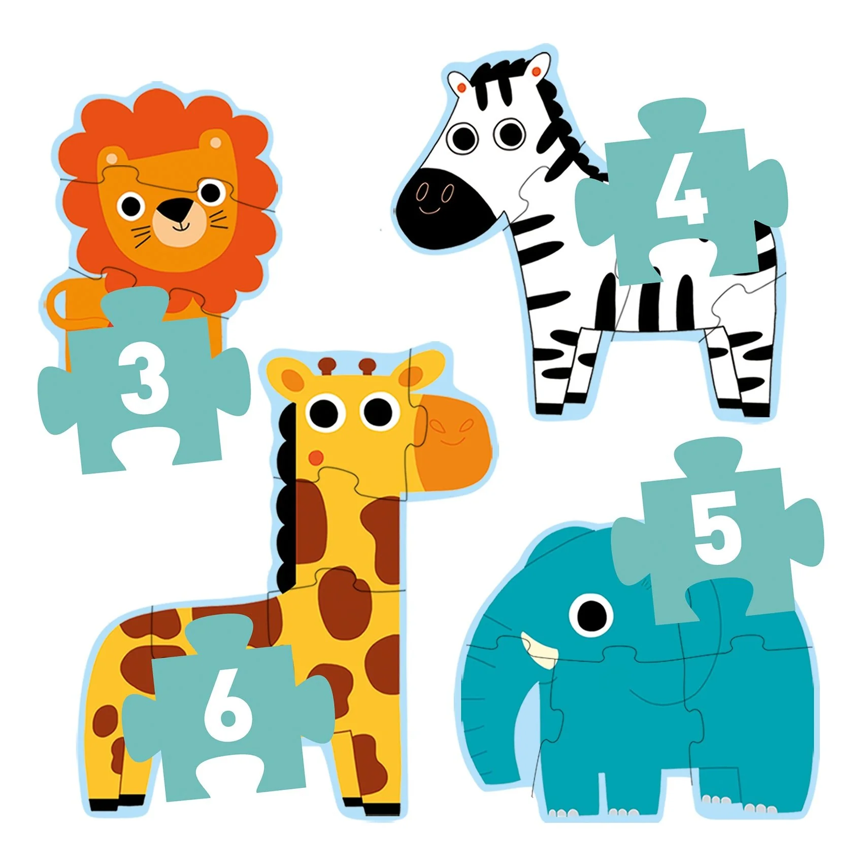 Eerste legpuzzels Primo Puzzle Dans la Jungle - 3,4,5 en 6 stukjes - Image 4