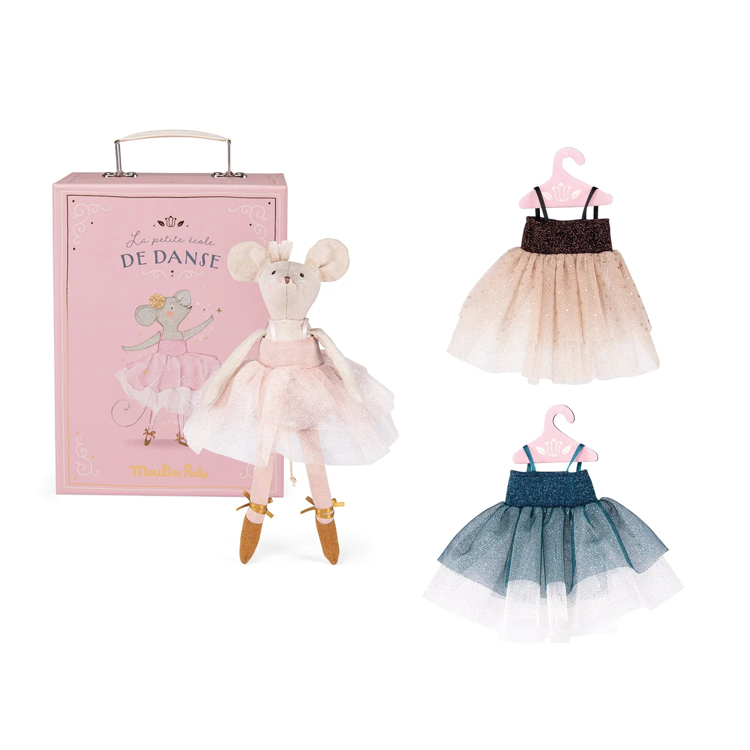 Knuffelmuis + koffer met tutu's La petite école de danse - Image 8