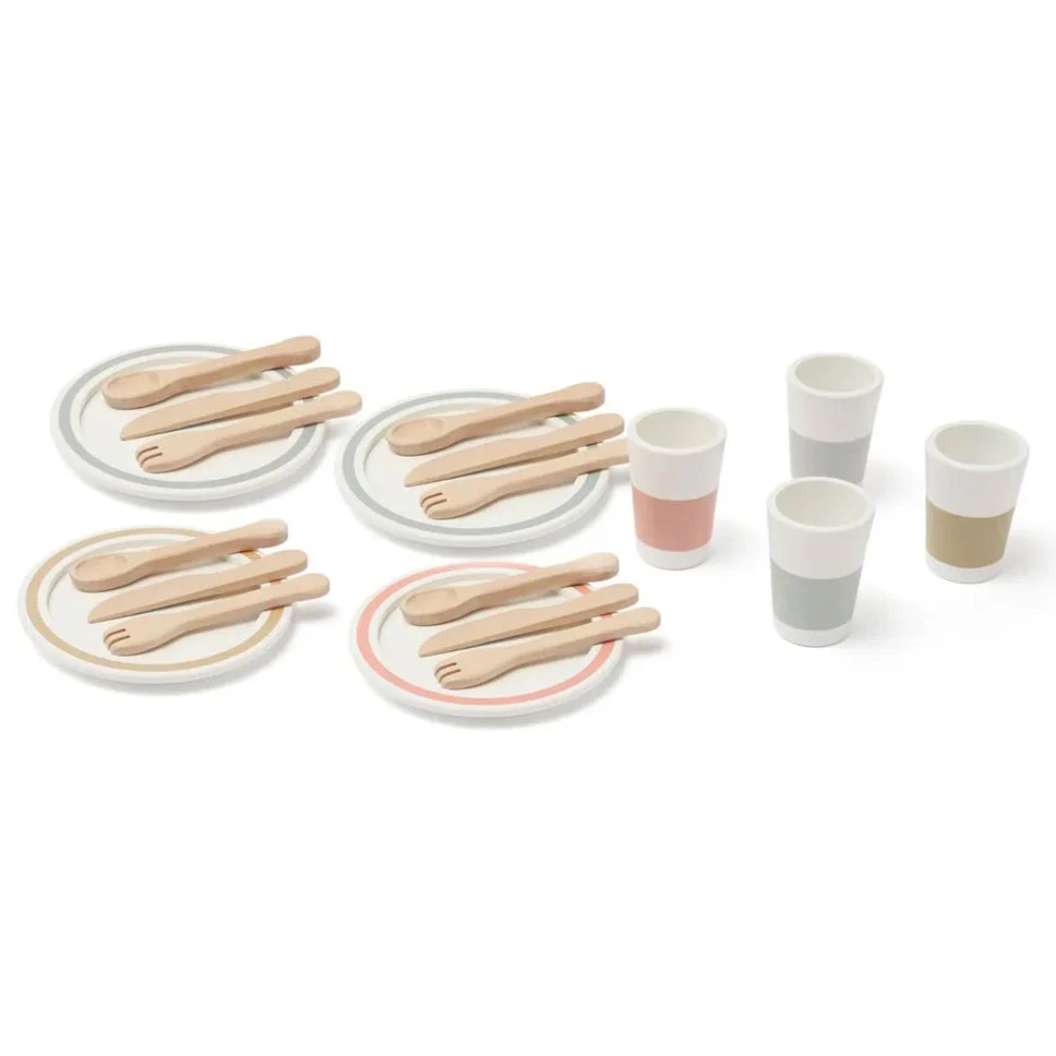 Houten eetset voor 4 - Dinnerware Play Set
