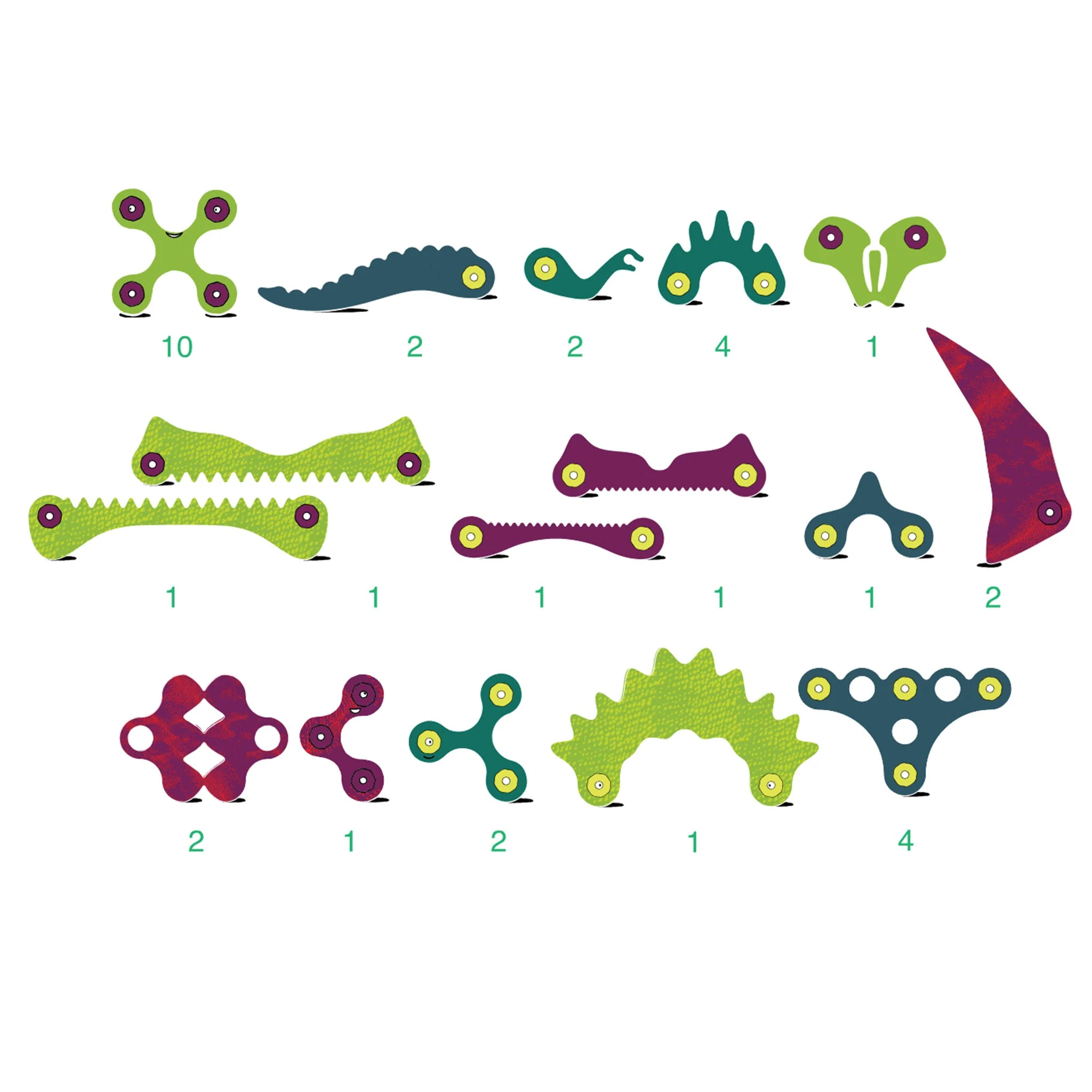 Magnetisch bouwspeelgoed Dino Adventure - set van 36 onderdelen - Image 7