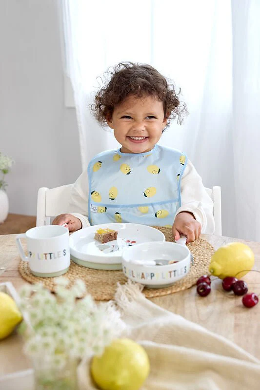 Kinderservies Dish Set Porcelain/Silicone Happy Fruits - set van 3 - Image 2