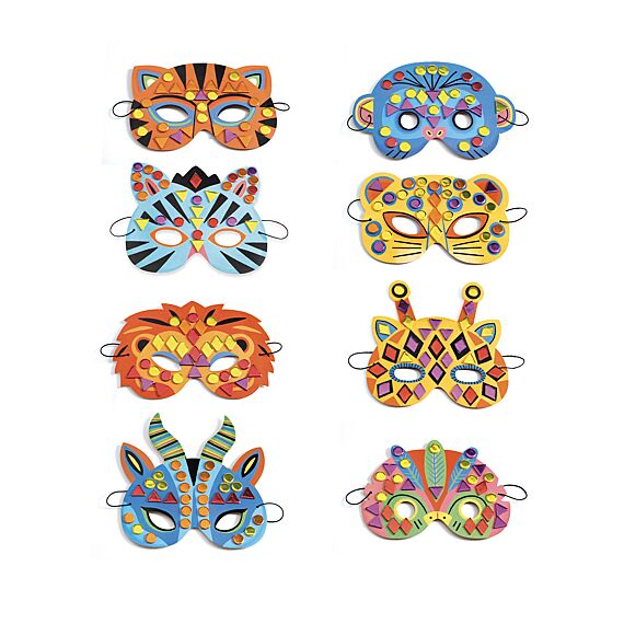 Diy Knutselset Mozaïek Maskers - Jungle Dieren - Image 4