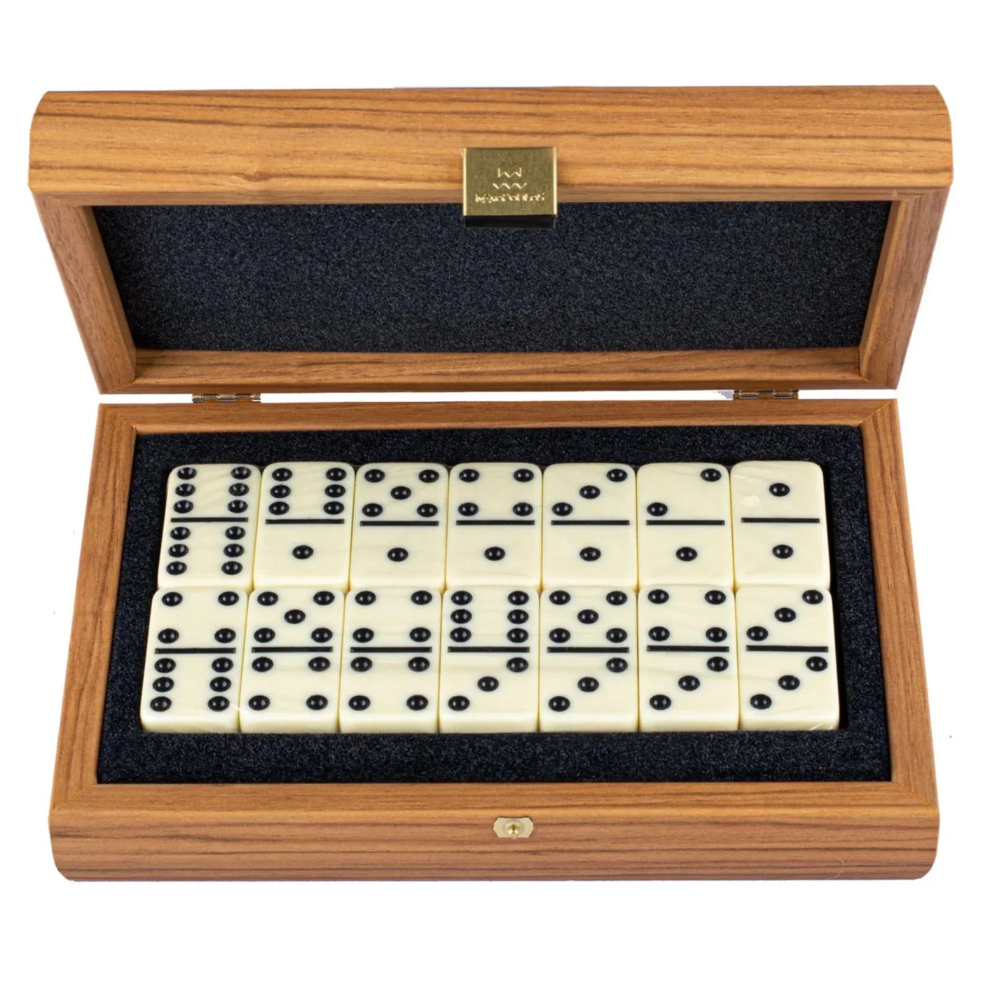 Domino in walnoot houten doos
