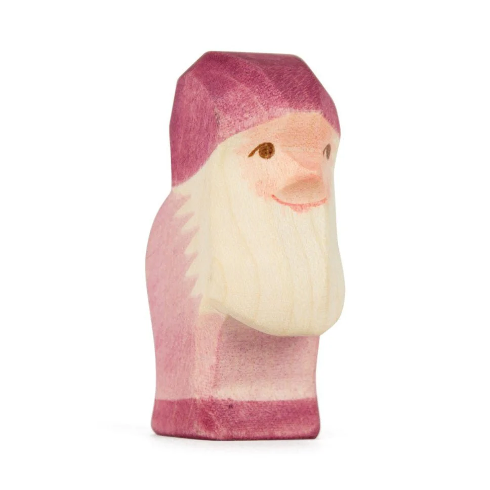Houten speelfiguur - Dwerg violet