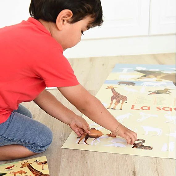 Educatieve Xxl Poster + 42 Stickers Savanne - 5-12 Jaar - Image 2