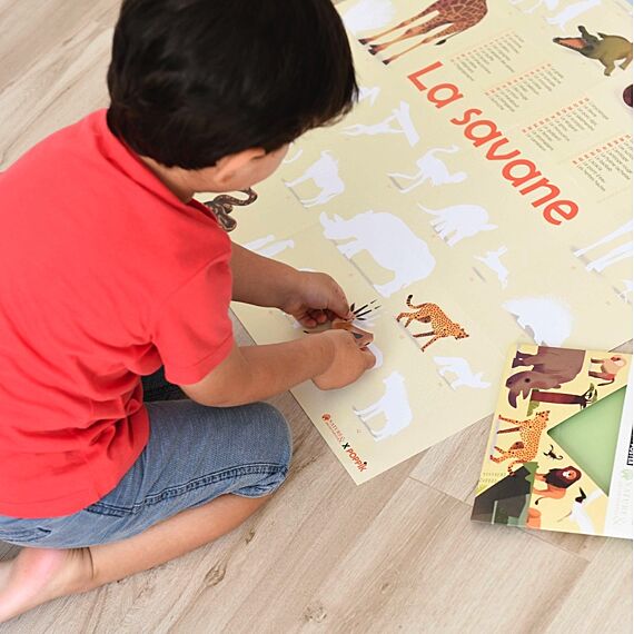 Educatieve Xxl Poster + 42 Stickers Savanne - 5-12 Jaar - Image 5