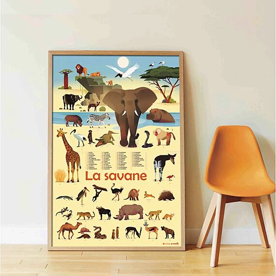 Educatieve Xxl Poster + 42 Stickers Savanne - 5-12 Jaar - Image 6