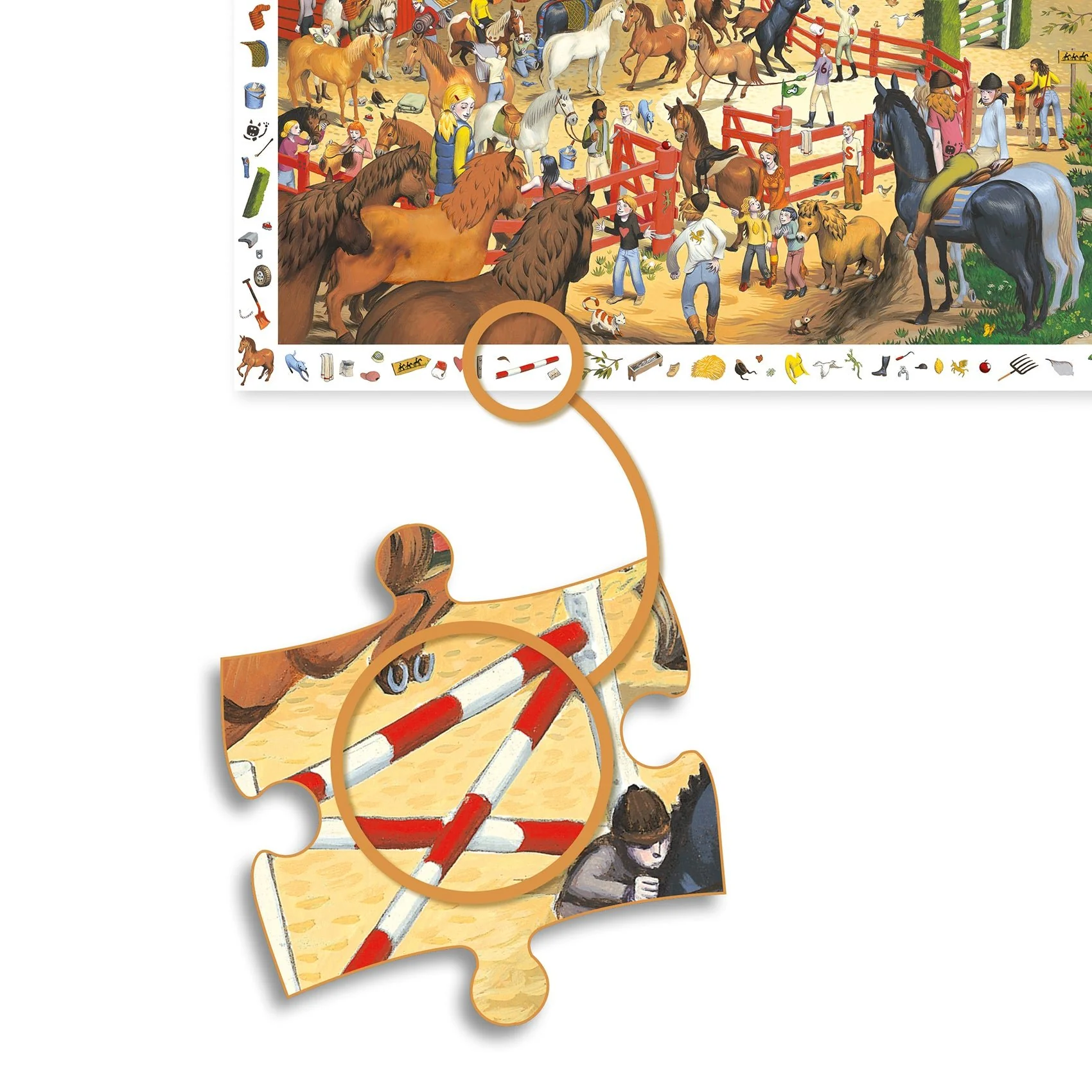 Observatiepuzzel Paardrijden - 200 stukjes + poster - Image 5