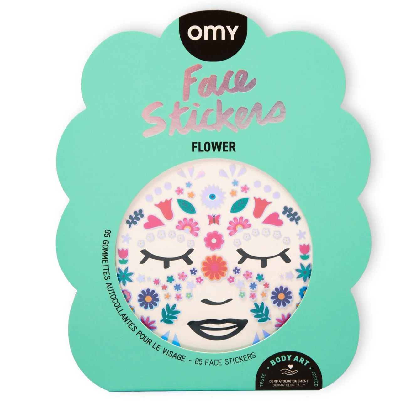 Gezichtstickers - Face Stickers Flower