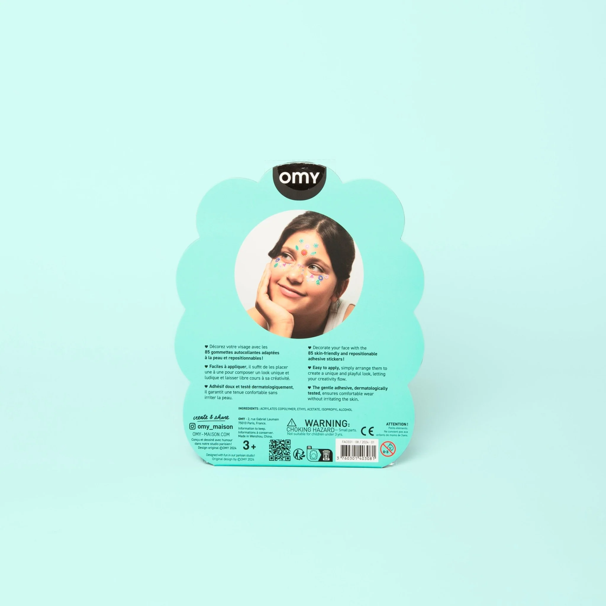 Gezichtstickers - Face Stickers Flower - Image 8