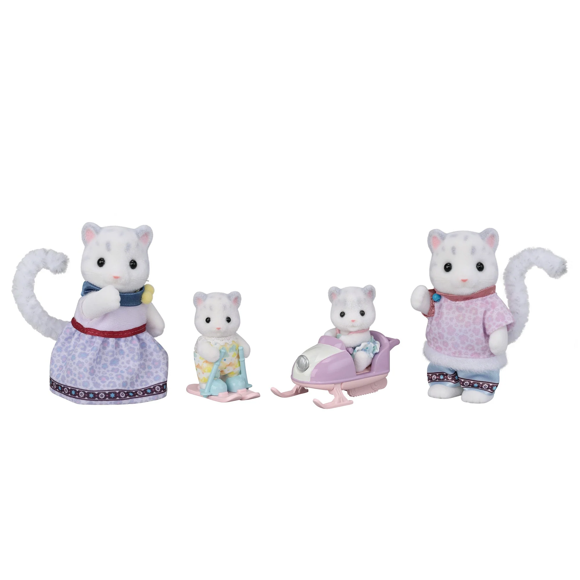 Familie Sneeuw Luipaard - set van 4