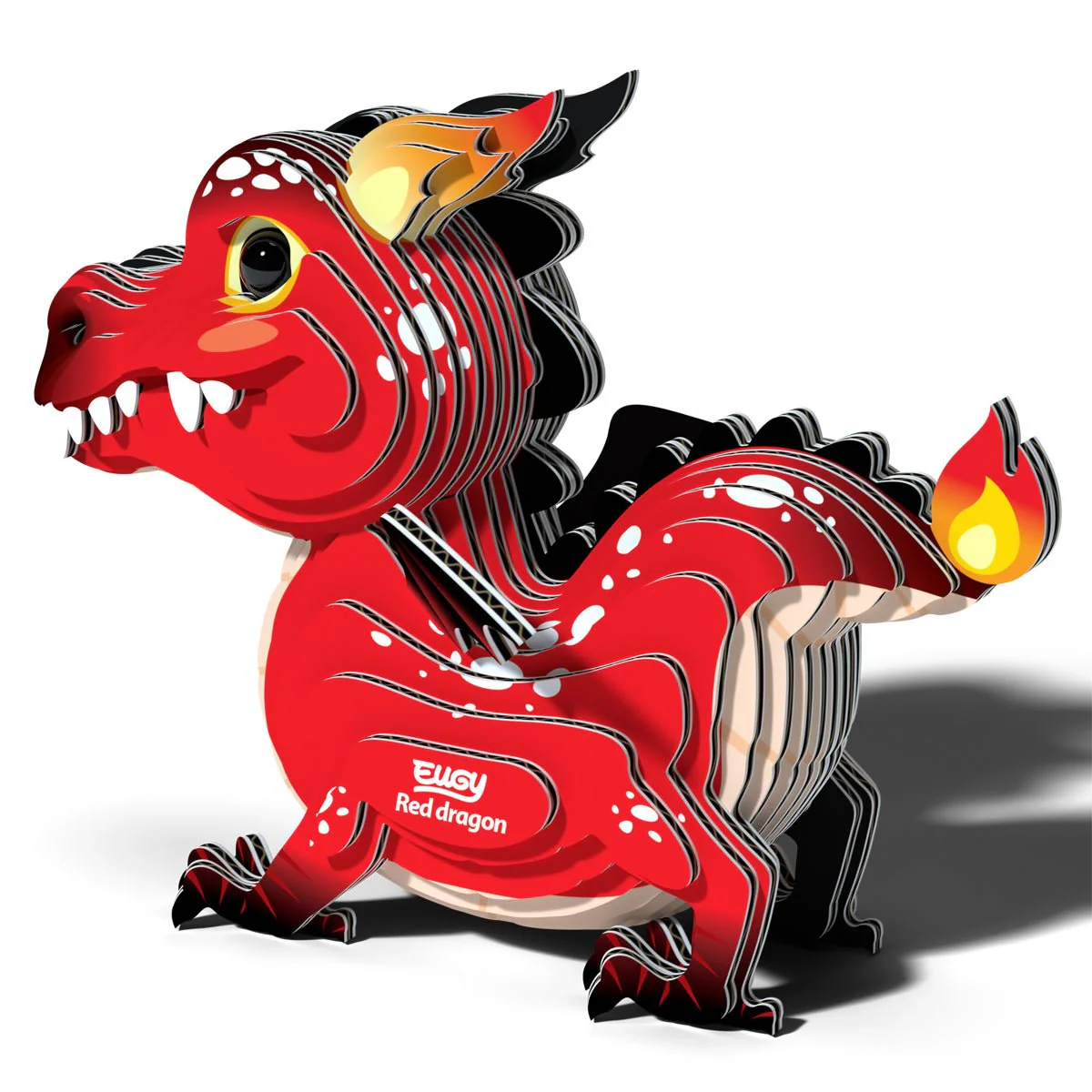 3D puzzel - Fantasie Draak Rood - Image 3
