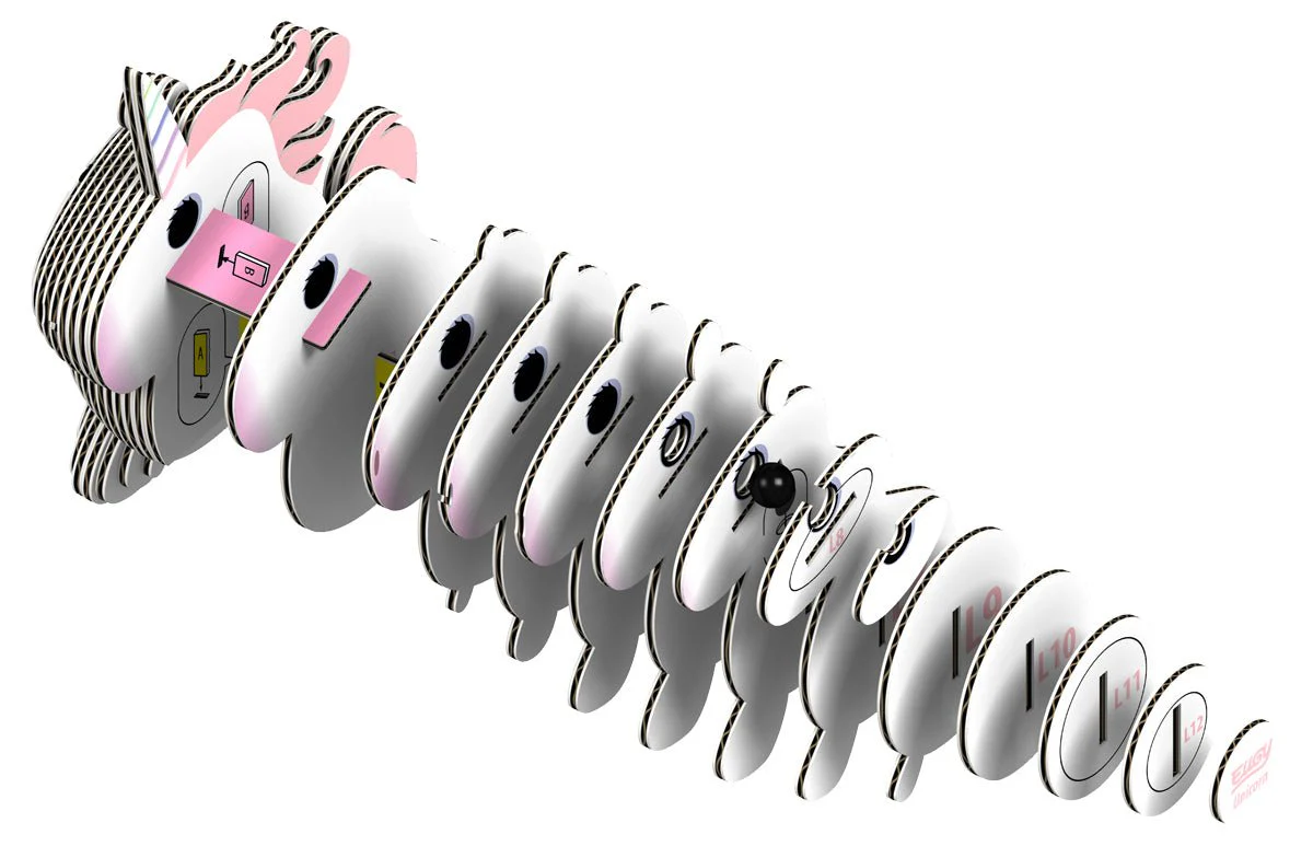 3D puzzel - Fantasiedier Roze Eenhoorn - Image 11