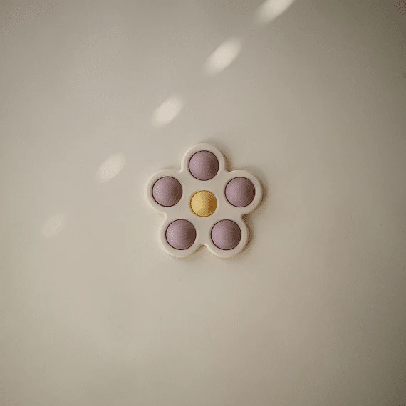 Fidget toy speeltje Bloem | Soft Lilac/Daffodil/Ivory - Image 4