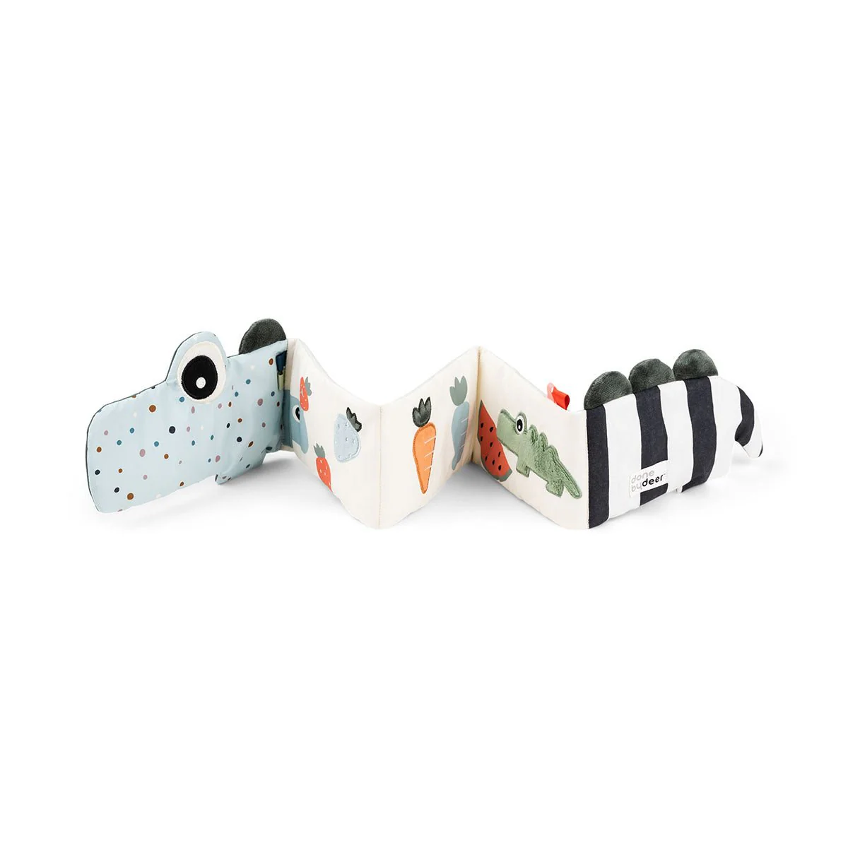 Uitklapbaar stoffen boekje - Croco Green - Image 3