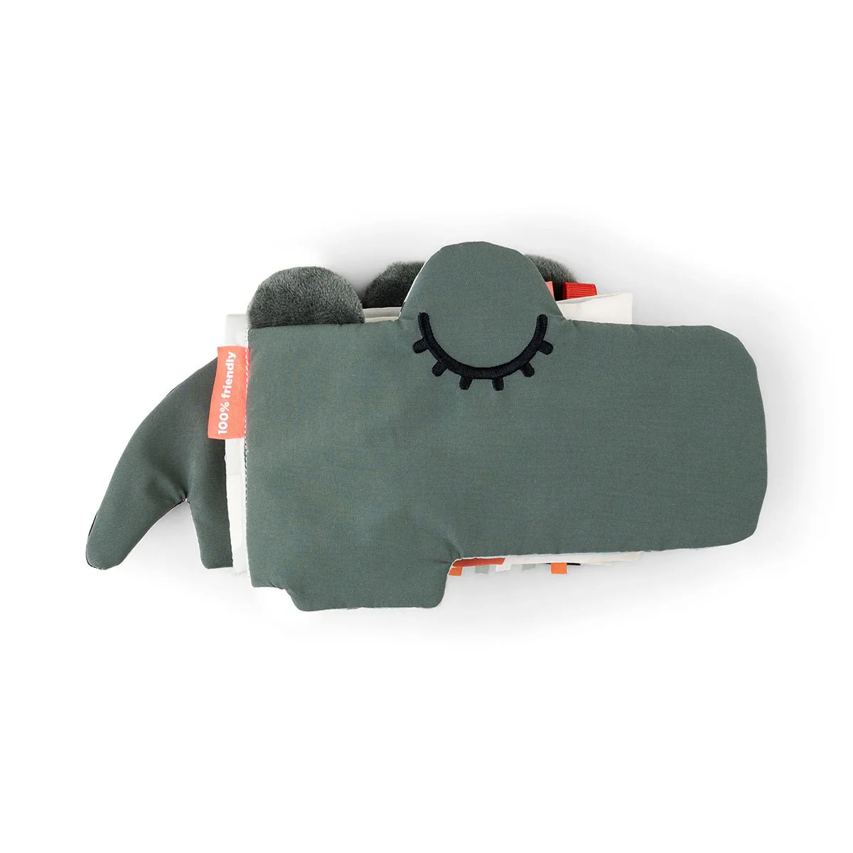 Uitklapbaar stoffen boekje - Croco Green - Image 5