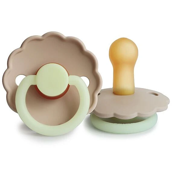 Frigg Latex Fopspenen Daisy Night Croissant/Cream - Set Van 2 - Image 8