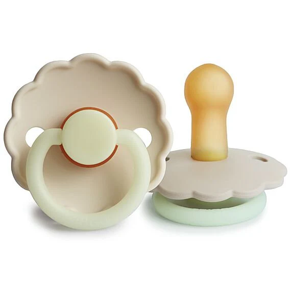 Frigg Latex Fopspenen Daisy Night Croissant/Cream - Set Van 2 - Image 9