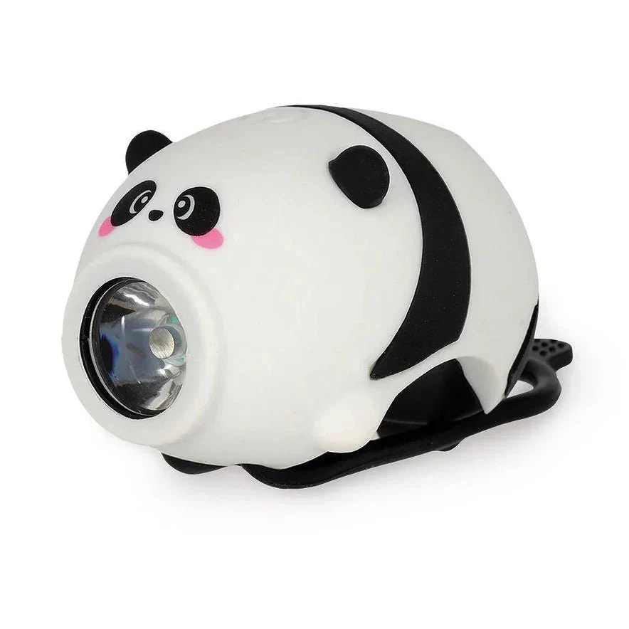 Herlaadbaar fietslampje met bel - Panda - Image 4