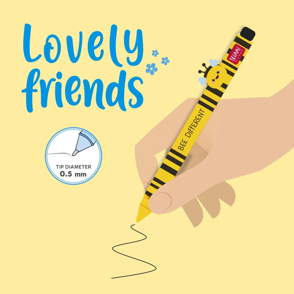 Gel Pen With Animal Decoration Lovely Friends - Bee - Image 4