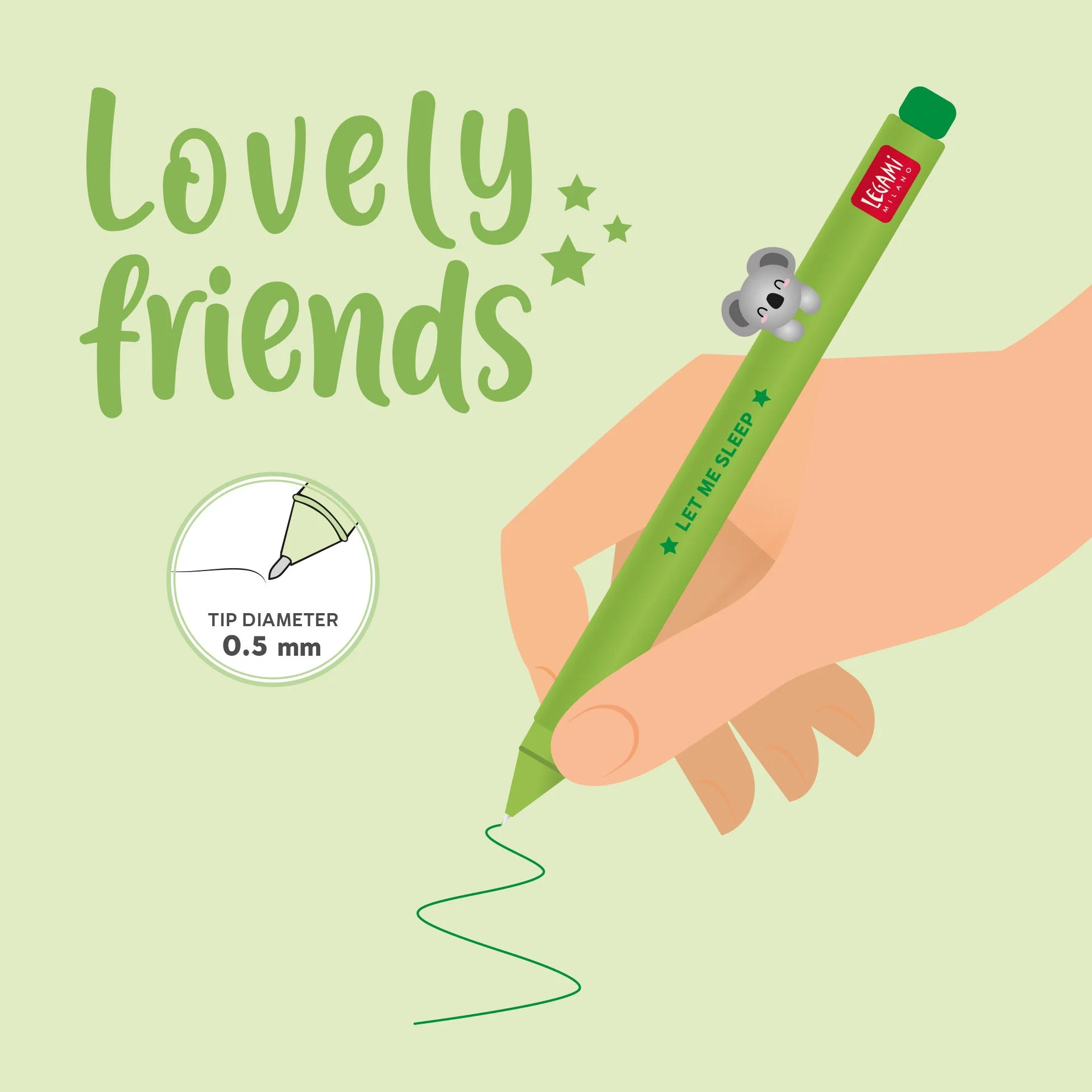 Gel Pen With Animal Decoration - Lovely Friends - Koala - Image 3