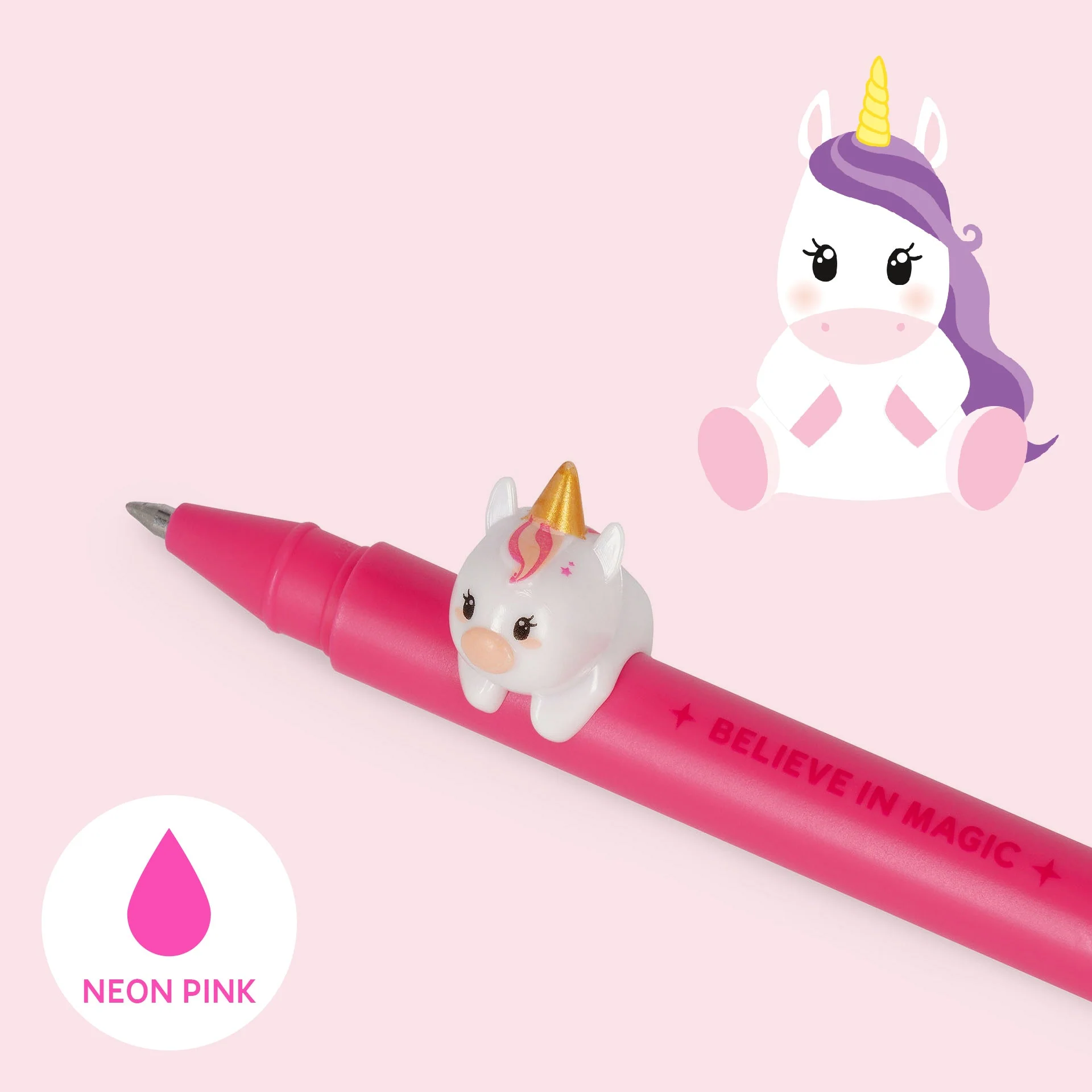Gel Pen With Animal Decoration Lovely Friends - Unicorn - Image 2