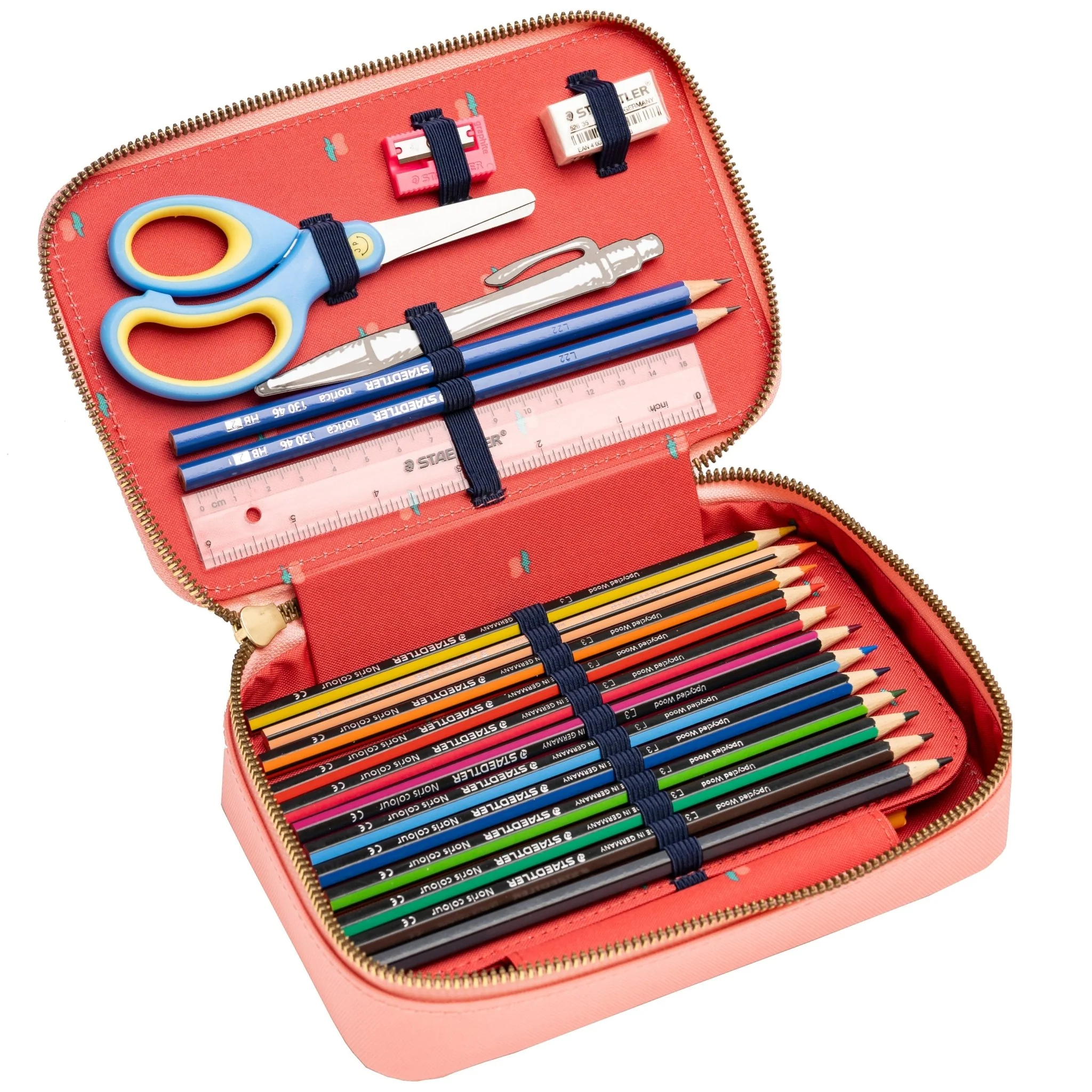 Gevulde Pennenzak - Pencil Box Filled Jewellery Box Pink - Image 3