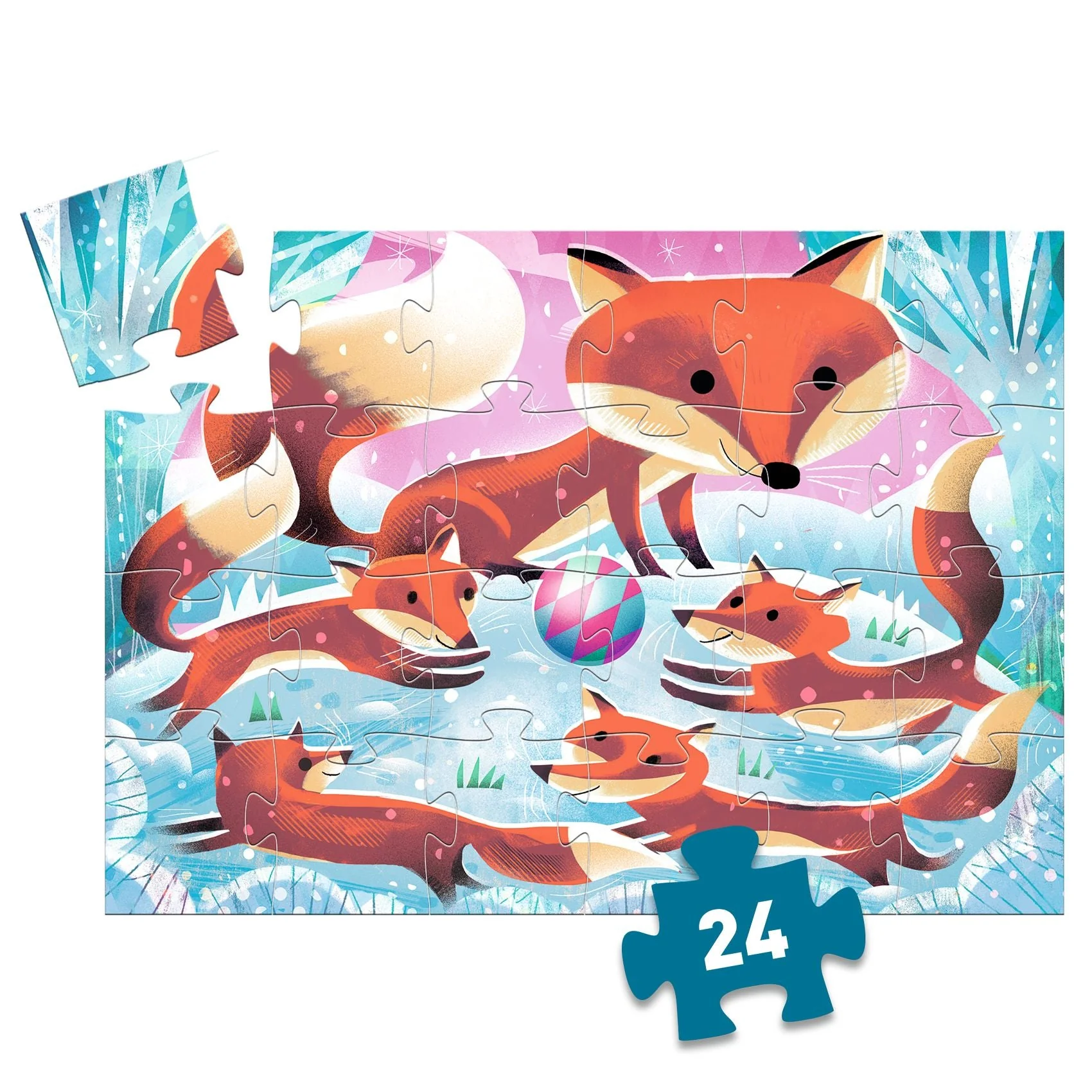Puzzel in silhouetdoos Ginger, de kleine vos - 24 stukjes - Image 3