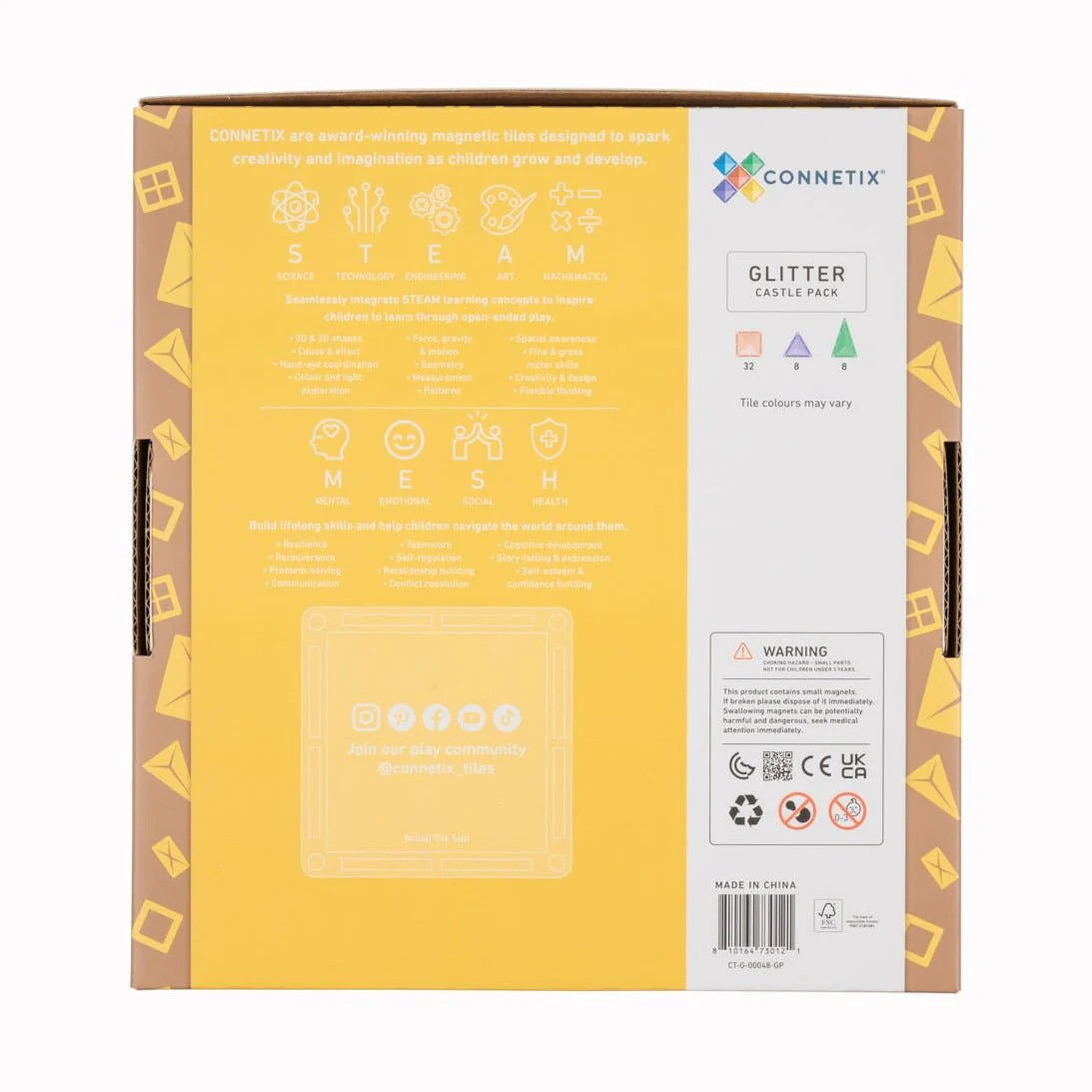 Magneettegels Glitter Castle Pack - set van 48 - Image 12