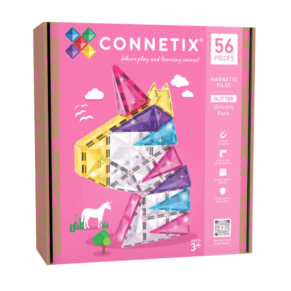 Magneettegels Glitter Unicorn Pack - set van 56