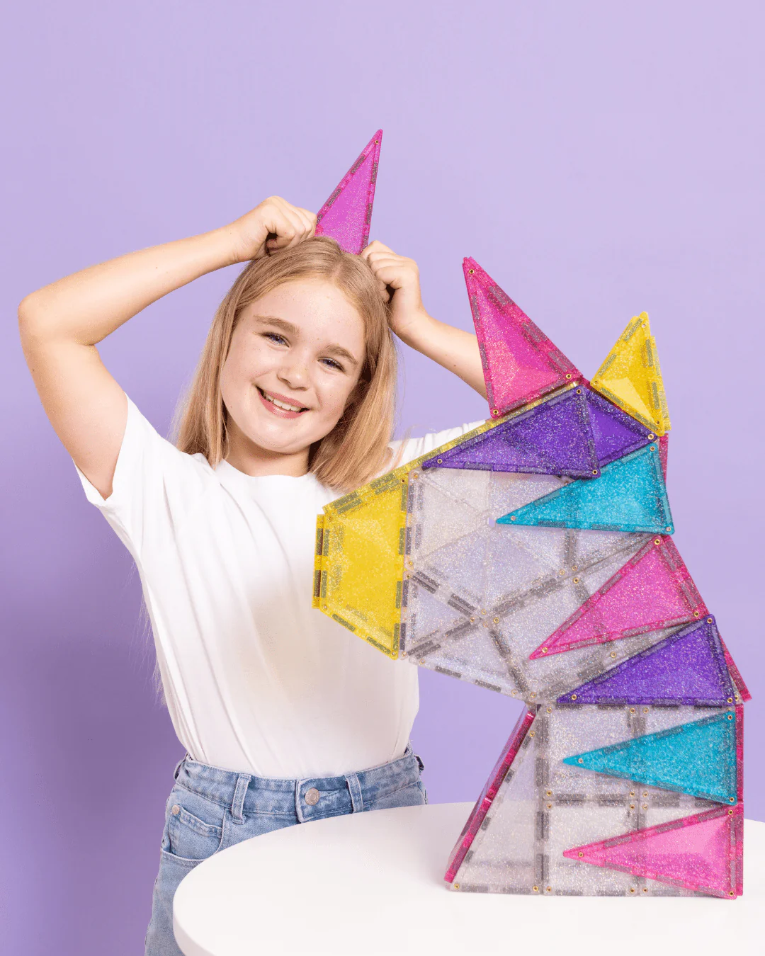 Magneettegels Glitter Unicorn Pack - set van 56 - Image 2