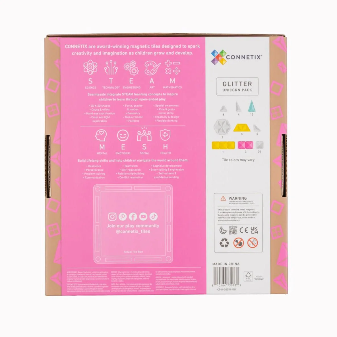 Magneettegels Glitter Unicorn Pack - set van 56 - Image 9