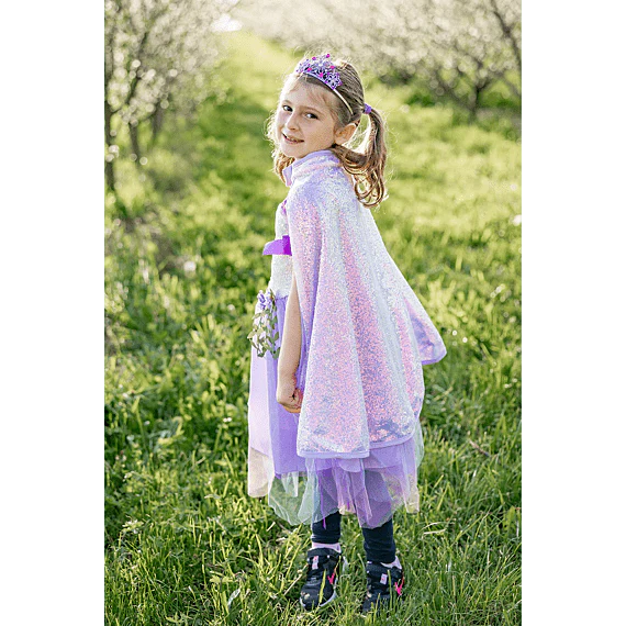 Glitter Verkleedcape - Lilac Sequins Cape - Image 3