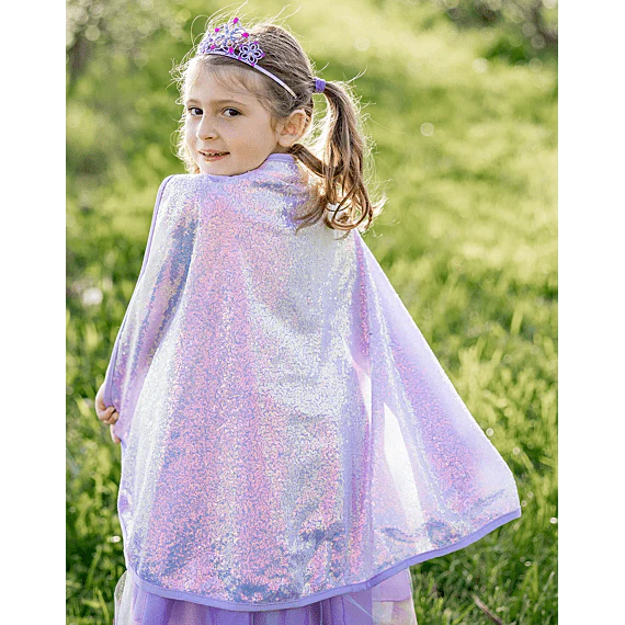Glitter Verkleedcape - Lilac Sequins Cape - Image 4