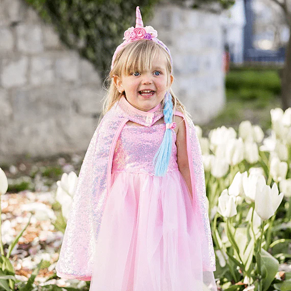 Glitter Verkleedcape - Pink Sequins Cape - Image 3