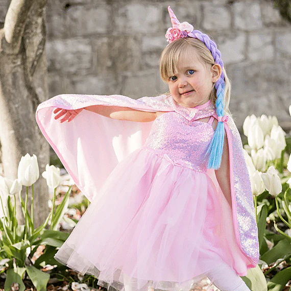 Glitter Verkleedcape - Pink Sequins Cape - Image 4