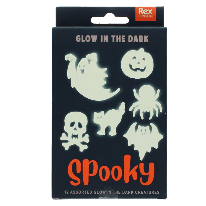 Glow in the dark stick-on shapes - Spooky - set van 12