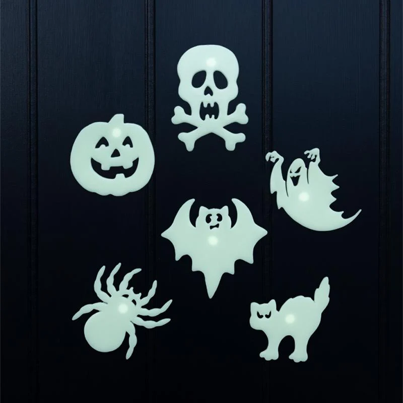 Glow in the dark stick-on shapes - Spooky - set van 12 - Image 3