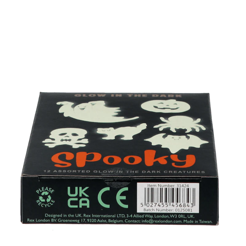 Glow in the dark stick-on shapes - Spooky - set van 12 - Image 4